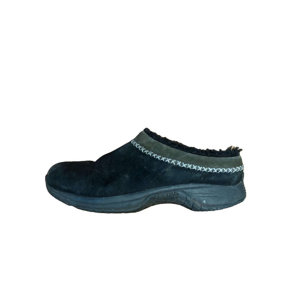 Merrell Encore Ice 5 Womens Black Suede Clog Flats Shoes Size 9.5